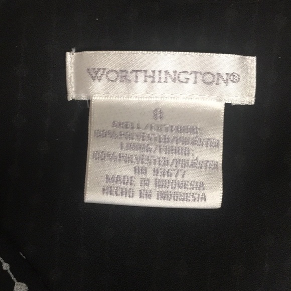 Black and white women’s sleeveless top Worthington size 8 - Picture 3 of 4